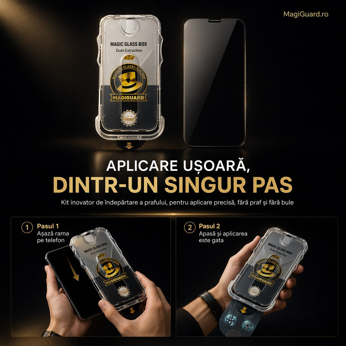 Aplicare rapidă — folie MagiGuard Samsung Galaxy S24 Ultra